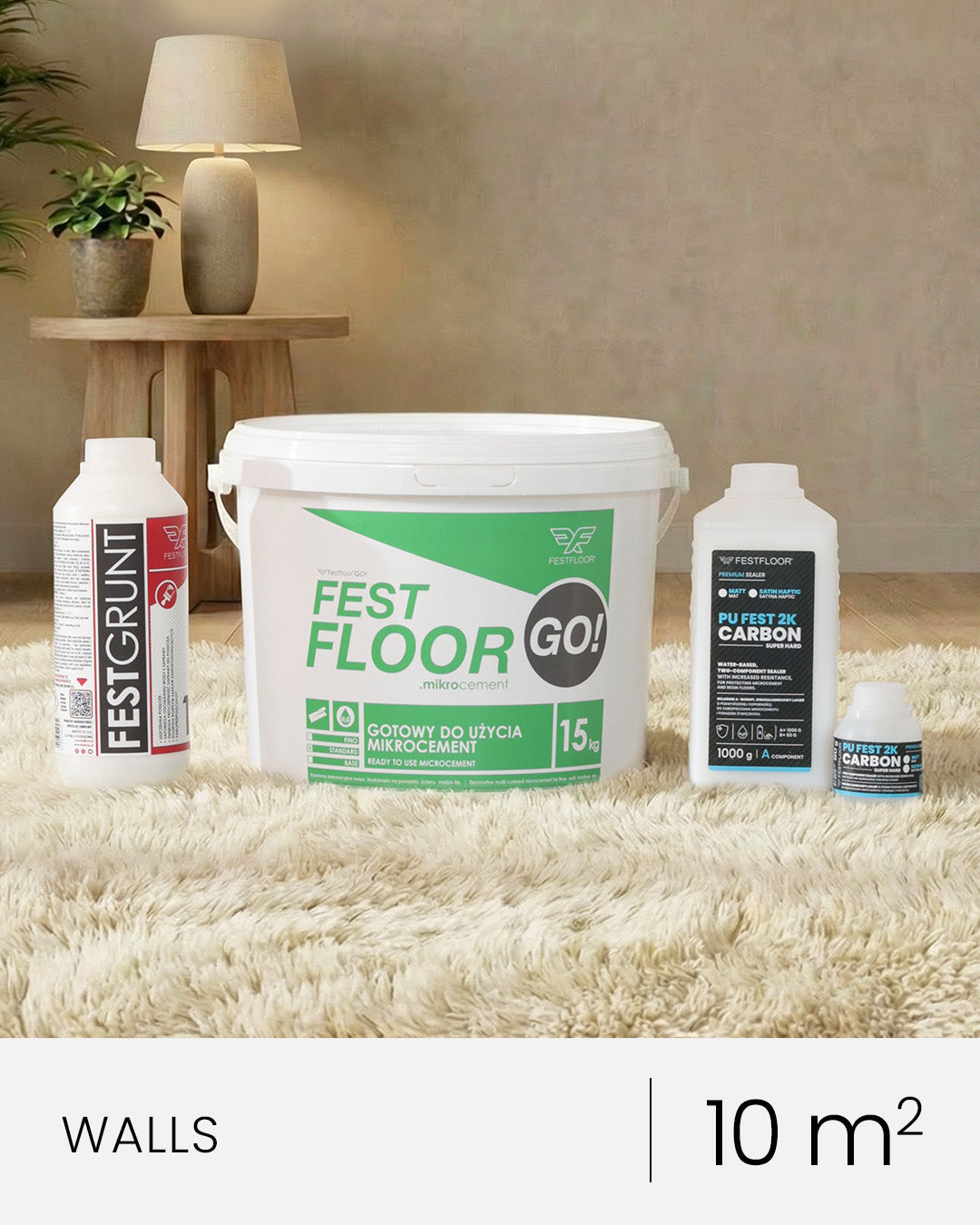 Mikrocement készlet falakhoz FESTFLOOR GO! - 10m²