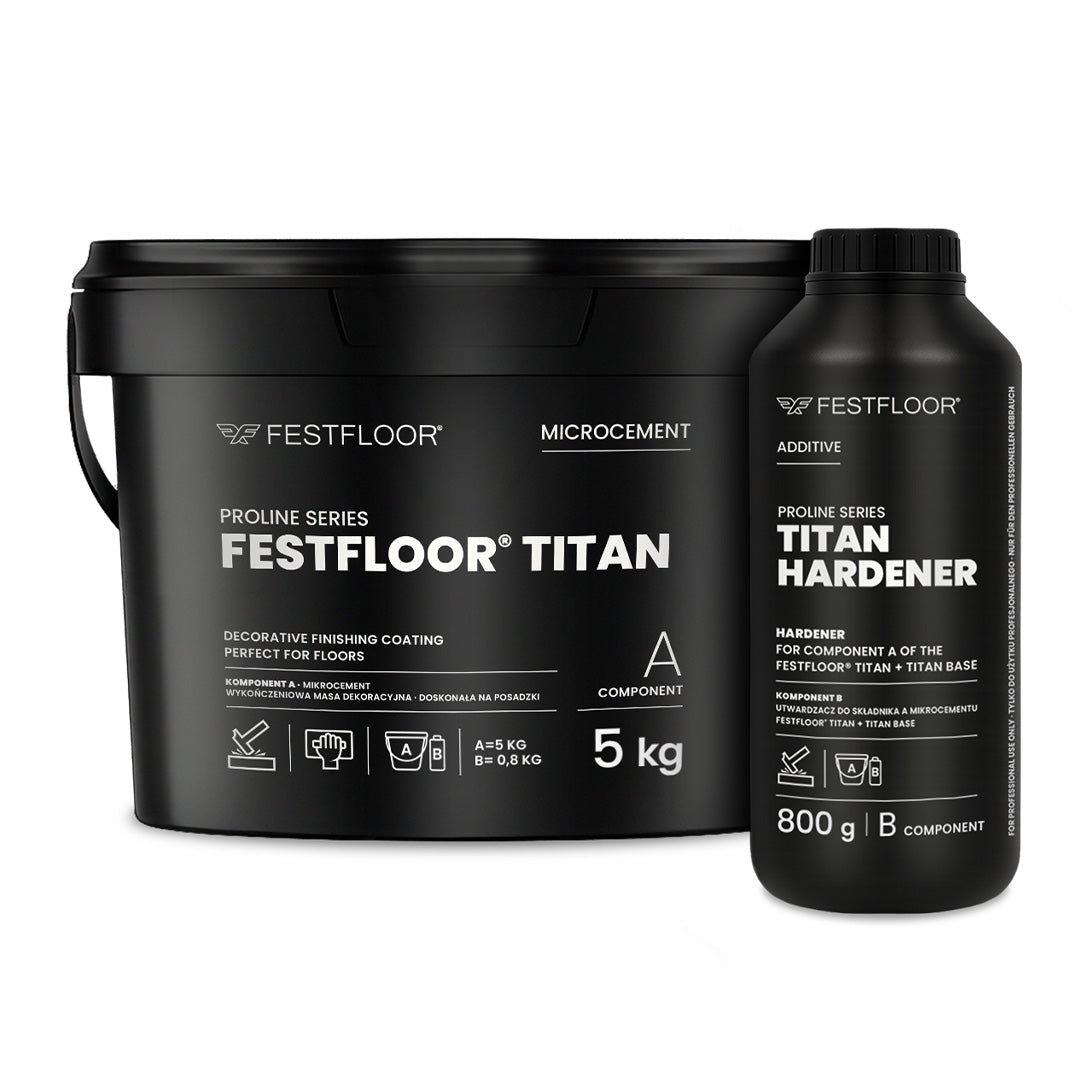 Mikrocement készlet fürdőszobai padlóhoz és csempéhez FESTFLOOR TITAN - 5m²