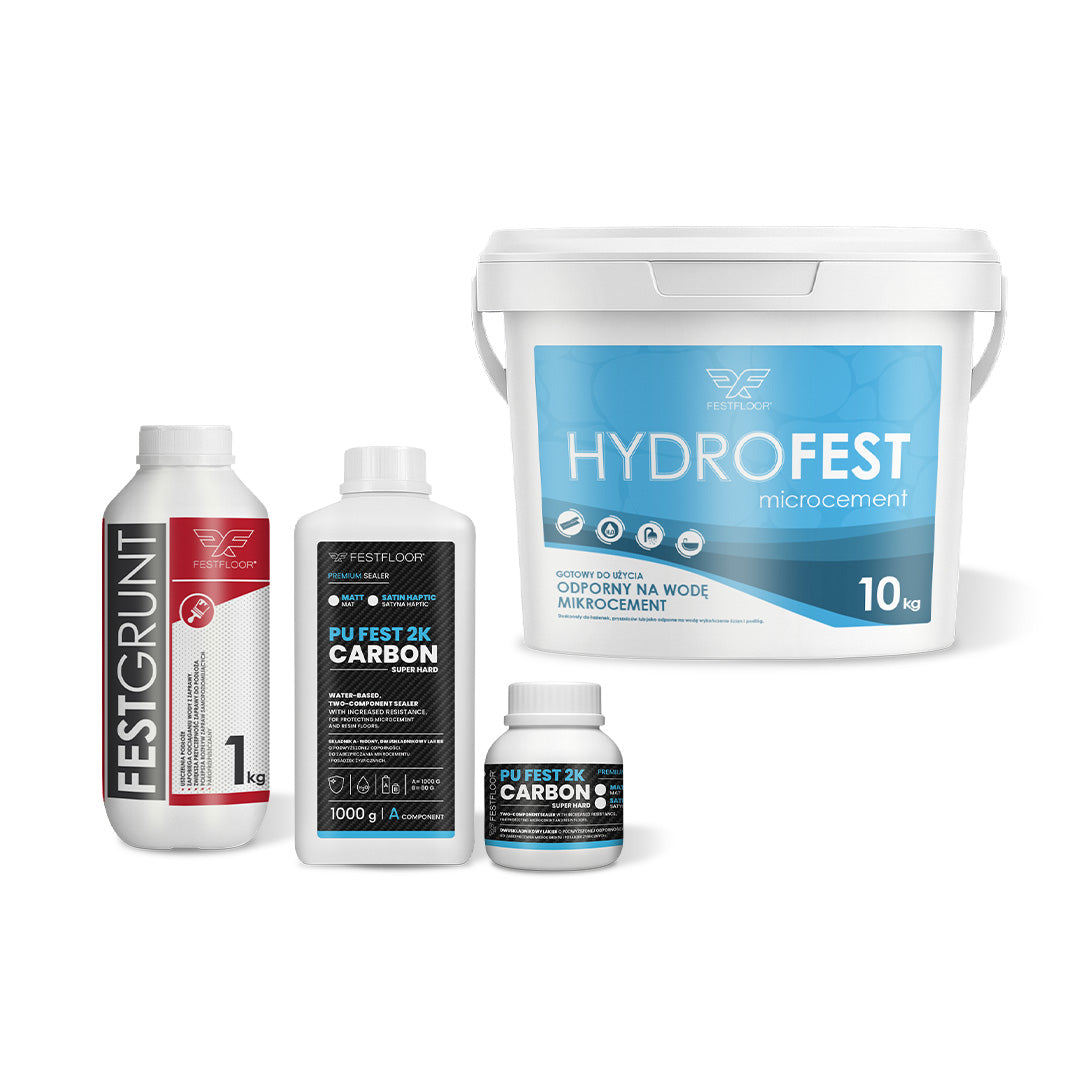 Mikrocement készlet fürdőszobai falakhoz HYDROFEST - 10m²